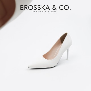 Erosska - Giày cao gót mũi nhọn thời trang trơn đơn giản sang trọng màu đen cao 10cm - EP022