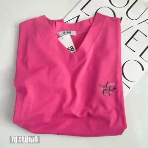 Áo cổ tim YUSTUDIO 3158 cotton khô form rộng mẫu real not perfect