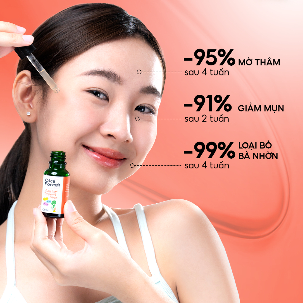 Ảnh Serum giảm mụn chiết xuất rau má Oribe Cica Formula giúp kiềm dầu cải thiện thâm sẹo mụn 20ml 4