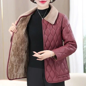 Áo KHOÁC DA SÓNG LÓT LÔNG CỔ BẺ (+ẢNH THẬT) cho Bà & Mẹ chất lót lông ấm Hàng Order
