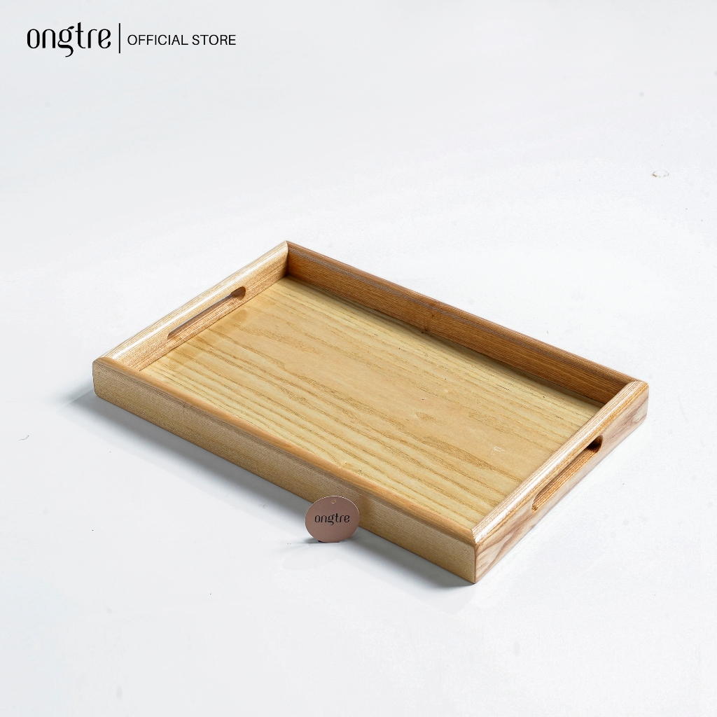 Bộ Khay Gỗ Tần Bì ONGTRE Có Tay Cầm - Khay Gỗ Thành Cao Cao Cấp, Khay Phục Vụ Nhà Hàng, Khách Sạn, Resort, Đa Năng
