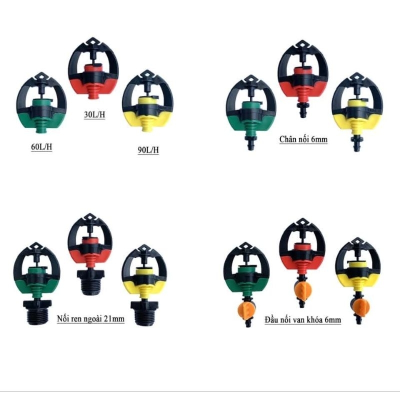 Béc tưới SD700 mini Tặng kèm nối 6mm- Hệ thống tưới phun mưa