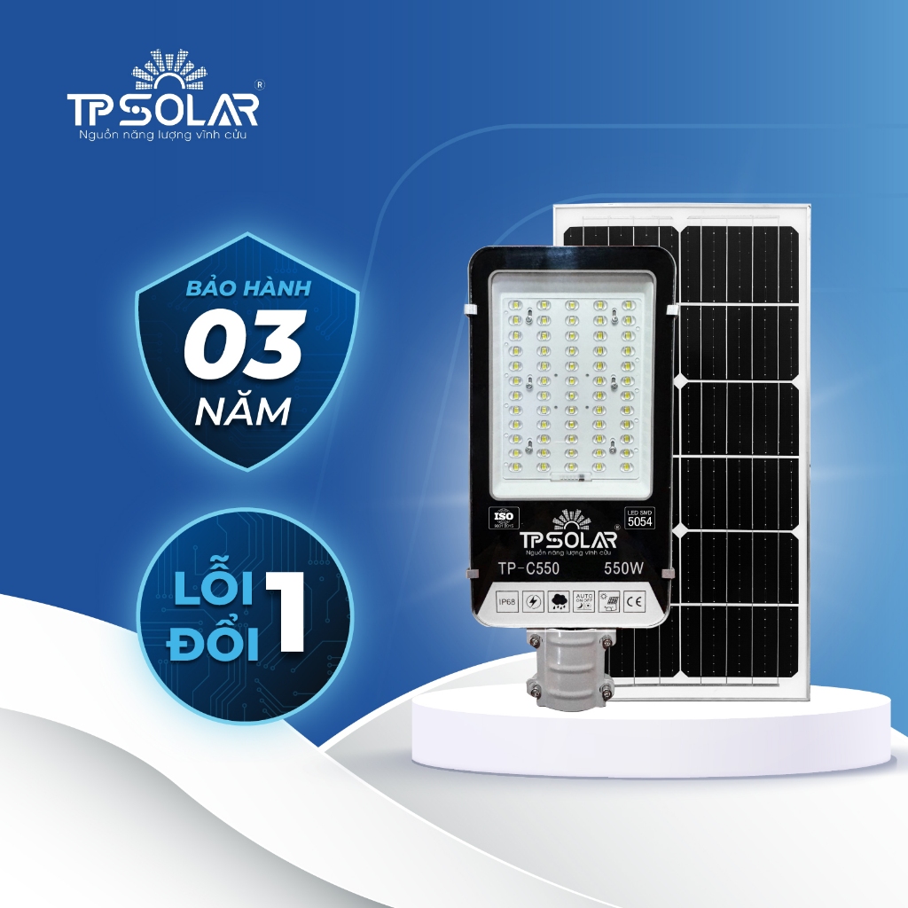 Ảnh Đèn Năng Lượng Mặt Trời Bàn Chải TP SOLAR Công Suất 350W, 550W LED Mắt Ngọc,Vỏ Nhôm Đúc, Tấm Pin Rời, BH 3 Năm 3
