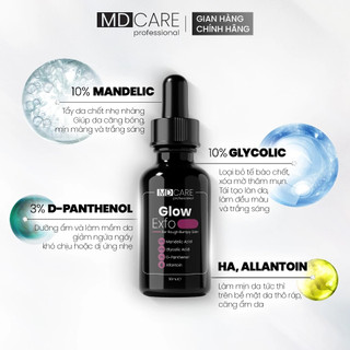 Tẩy Tế Bào Chết Làm Sáng, Mờ Thâm Và Đều Màu Da MD Care Glow Exfo 30ml