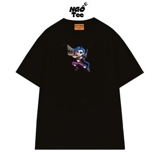 Áo Thun NGỐ TEE Liên Minh Huyền Thoại Arcane Jinx, Áo Phông Unisex Form Rộng Chất Cotton Thoáng Mát