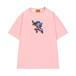 Áo Thun NGỐ TEE Liên Minh Huyền Thoại Arcane Jinx, Áo Phông Unisex Form Rộng Chất Cotton Thoáng Mát