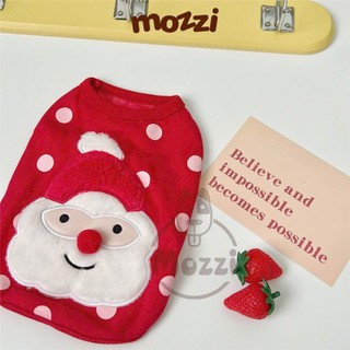 Áo ba lỗ chấm bi Ông già Noel cho chó mèo