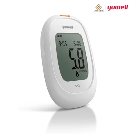 Máy đo đường huyết Yuwell 582 chính hãng, đo nhanh. Combo 50 que thử đường huyết