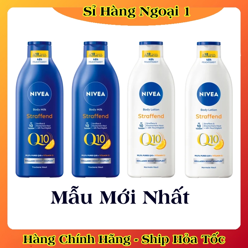 Dưỡng thể Nivea Q10 Vitamin C 400ML giúp sáng da, mềm mịn– Nội địa Đức Đủ Bill [Hot]
