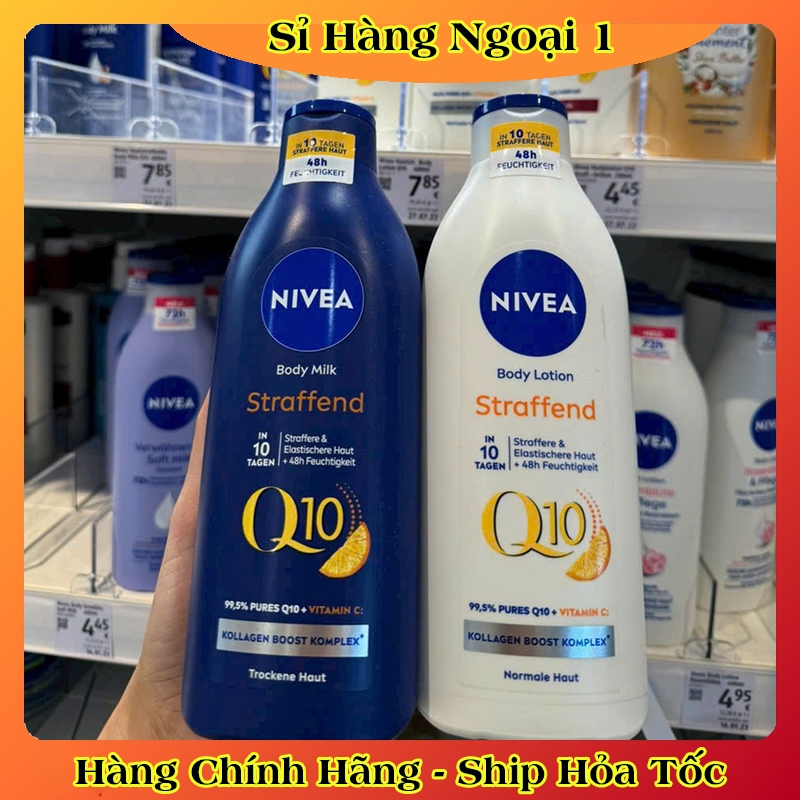 Dưỡng thể Nivea Q10 Vitamin C 400ML giúp sáng da, mềm mịn– Nội địa Đức Đủ Bill [Hot]