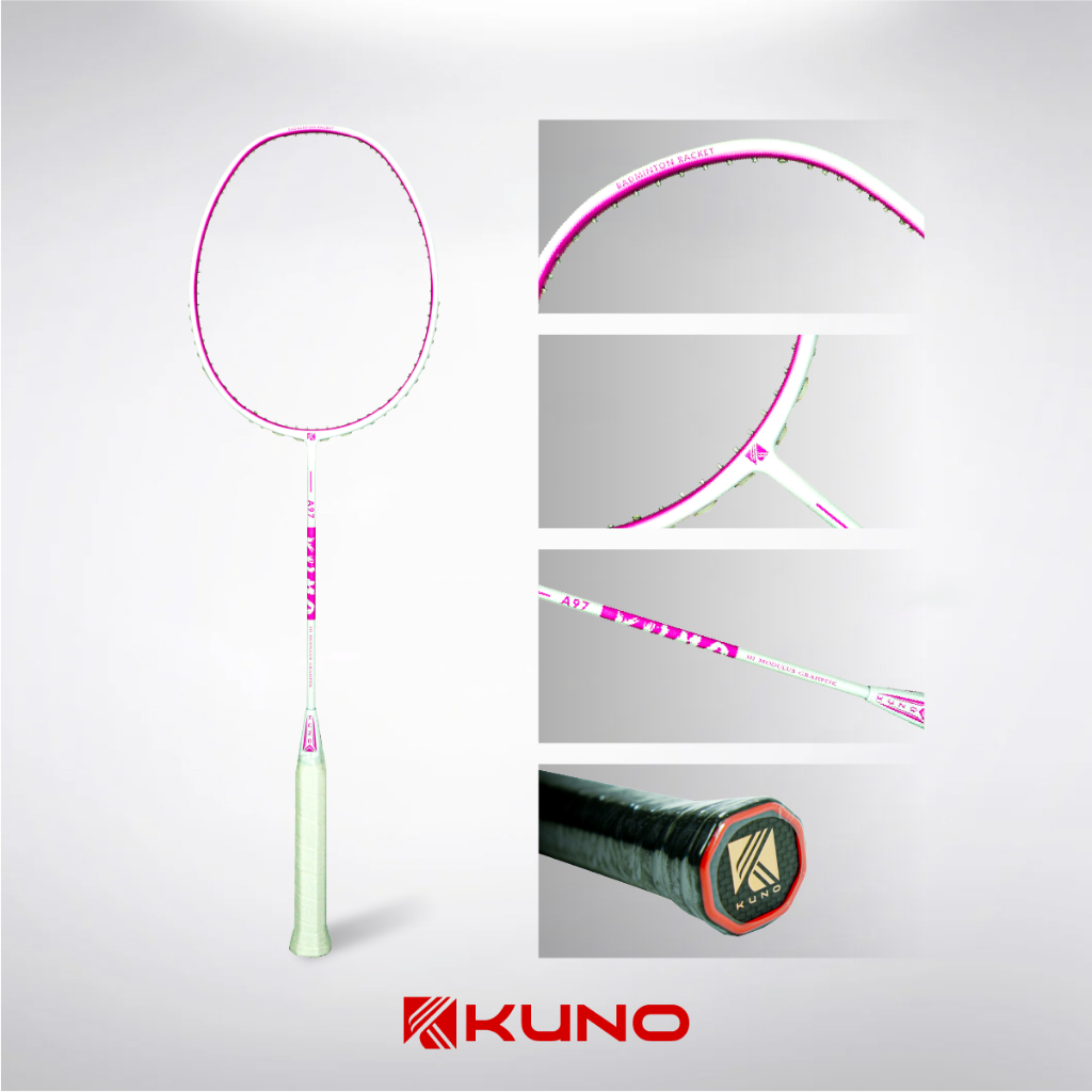 Ảnh Vợt Cầu Lông Kuno A97 chính hãng, công thủ toàn diện, chất liệu Carbon T700 cao cấp căng sẵn 10.5kg 4