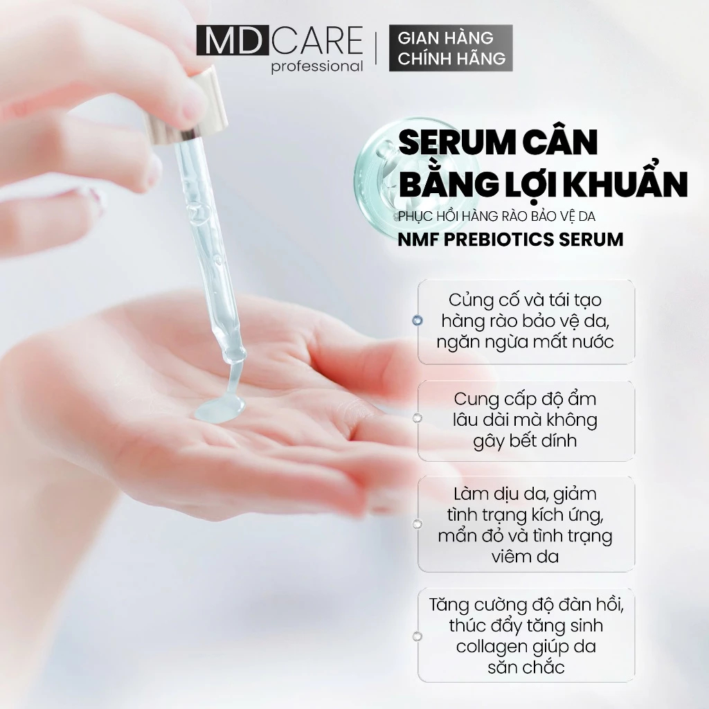 Ảnh Serum Cân Bằng Lợi Khuẩn Phục Hồi Hàng Rào Bảo Vệ Da MD CARE NMF Prebiotics 30ml 2