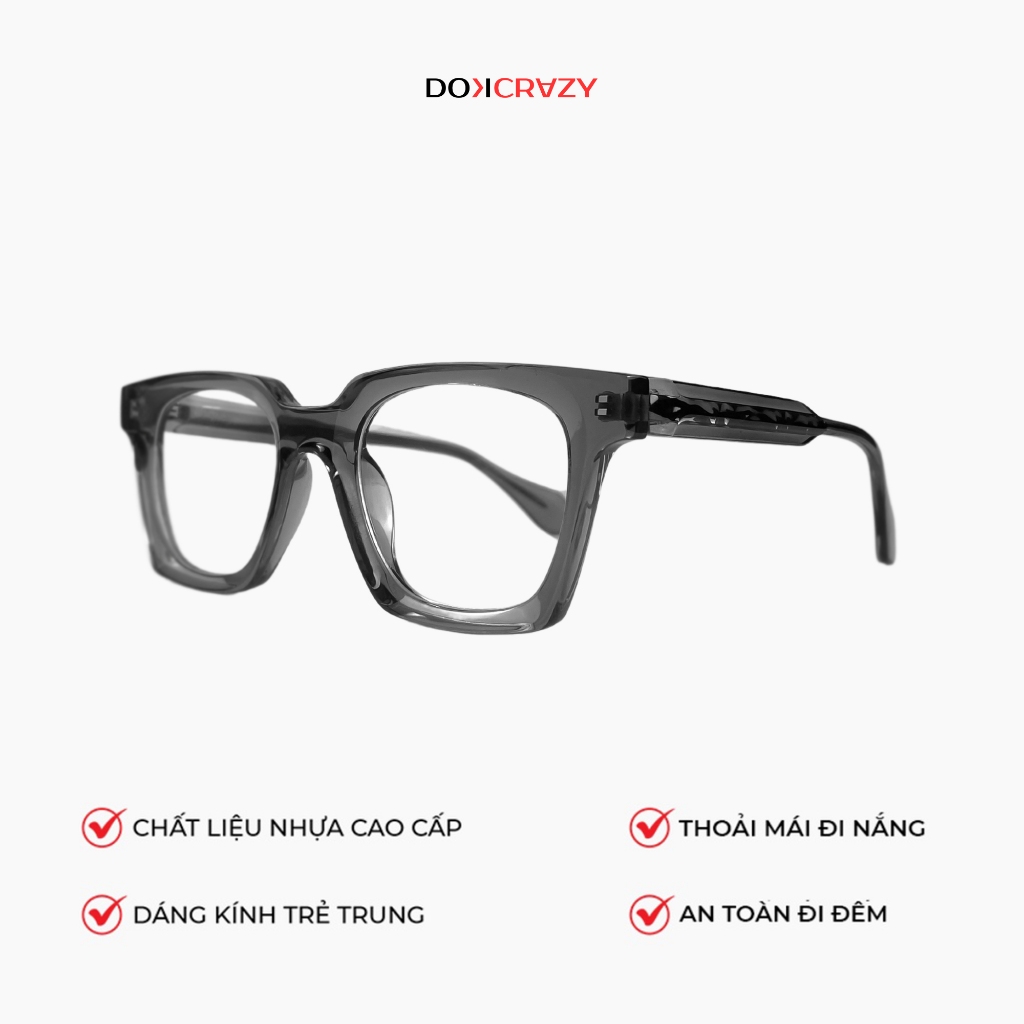 Ảnh Gọng kính thời trang DOKCRAZY TOGA Nam Nữ Hot Trend Hàn Quốc, Chống UV, Ánh Sáng Xanh, Form To 2