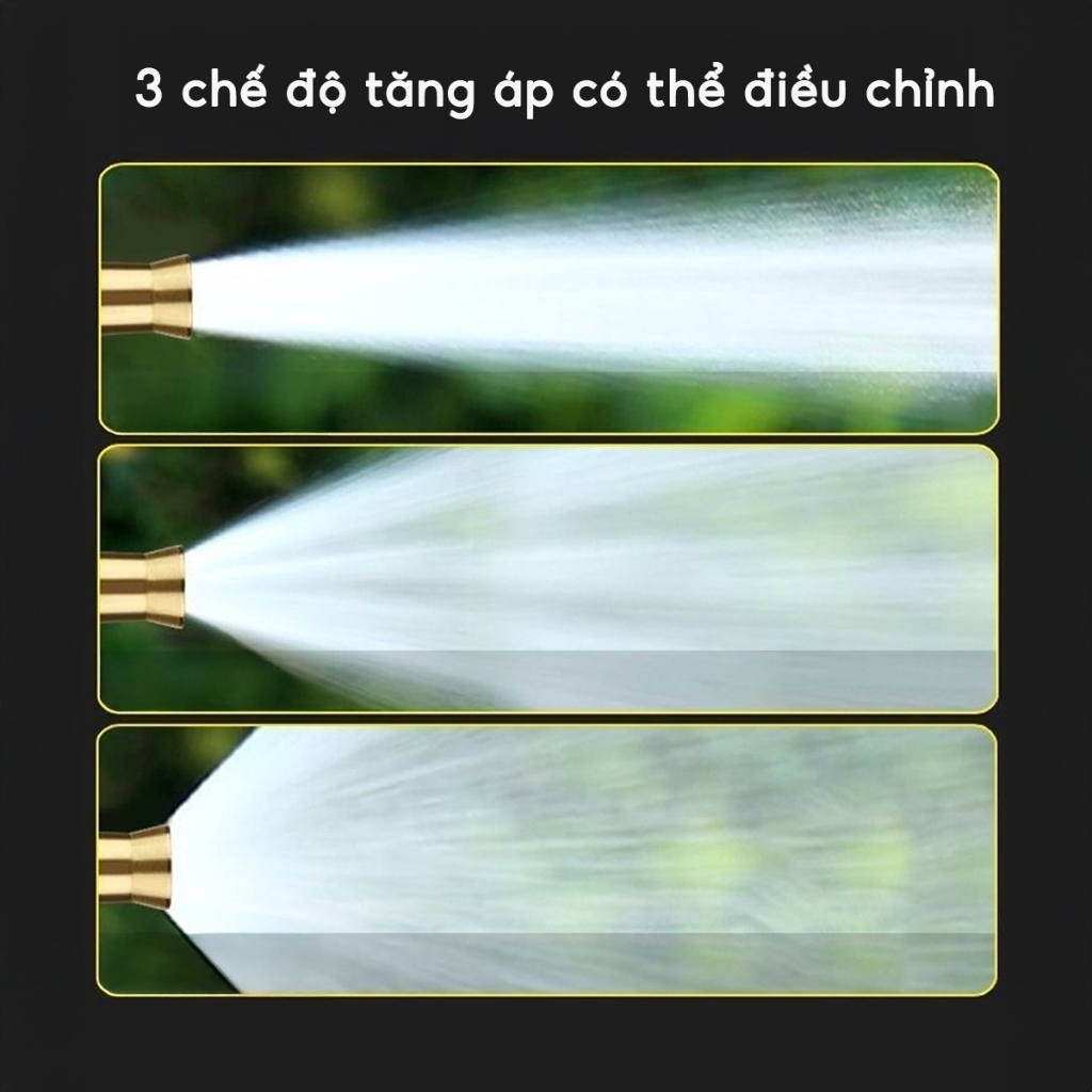 COMBO Vòi Xịt Kèm Dây Ống Xịt Nước Tăng Áp Tưới Cây Vườn Rửa Xe, Bộ vòi tăng áp JYoohome 5-20M