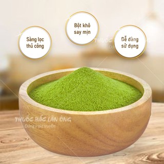 Bột rau má sấy lạnh 100g, nguyên chất, thơm mịn, bột pha uống detox, thanh lọc cơ thể - Lãn Ông