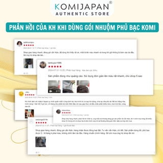 Dầu gội phủ bạc nhuộm tóc thảo dược thiên nhiên KOMI Nhật Bản MÀU ĐEN gói 25ml