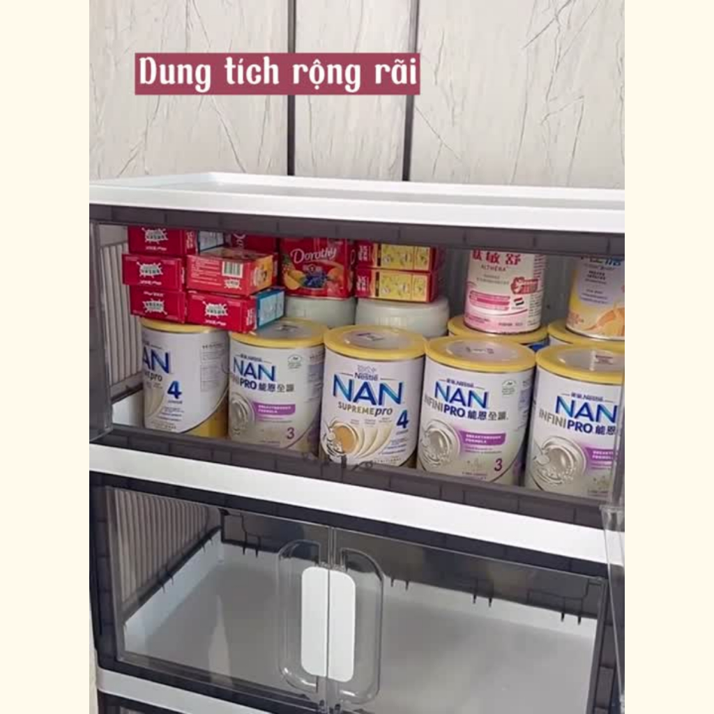 [SIÊU RẺ] Tủ Nhựa Gấp Gọn Đa Năng RỘNG 50/60/70CM, Tủ Đựng Đồ Nhựa Trong Suốt Chất Liệu PP An Toàn Cho Bé - HC06