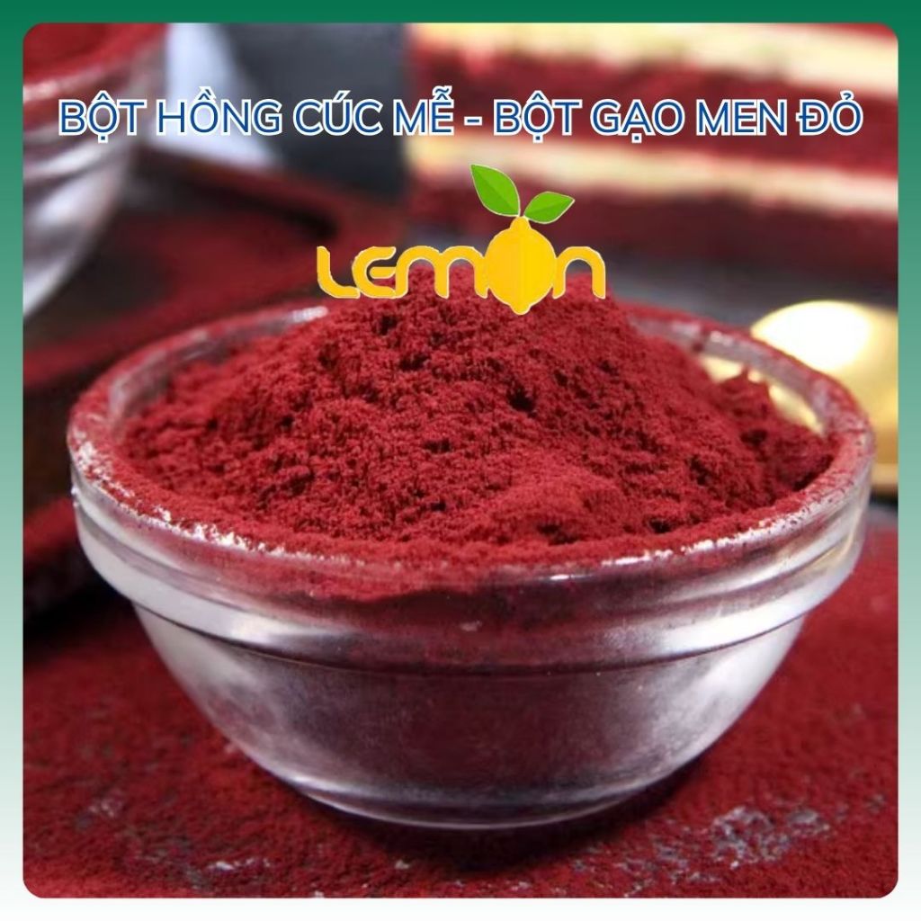 GÓI 1KG Bột gạo men đỏ - Bột hồng cúc mễ - Red Yeast Rice tạo màu lạp ...