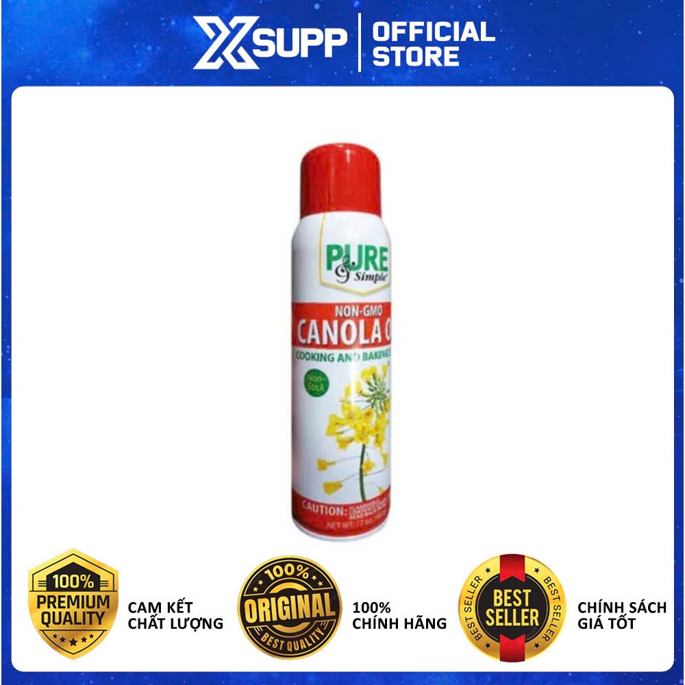 [1927 lần dùng] Dầu Hoa Cải Dạng Xịt PureE & Simple – Chế Biến Lành Mạnh, Không Dư Mỡ