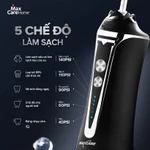 Máy Tăm Nước Cầm Tay Công Nghệ Nhật Bản Maxcare Max468Prime 5 Chế Độ, Thiết Kế Nguyên Khối 300ml — ảnh 3