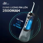 Máy Tăm Nước Cầm Tay Công Nghệ Nhật Bản Maxcare Max468Prime 5 Chế Độ, Thiết Kế Nguyên Khối 300ml — ảnh 7
