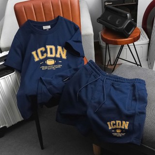 Set Bộ Thể Thao Nam Nữ Đẹp Phối Họa Tiết ICCDN Sành Điệu,Chất Liệu Cotton Mềm Mịn Thấm Hút Mồ Hôi Cực Tốt