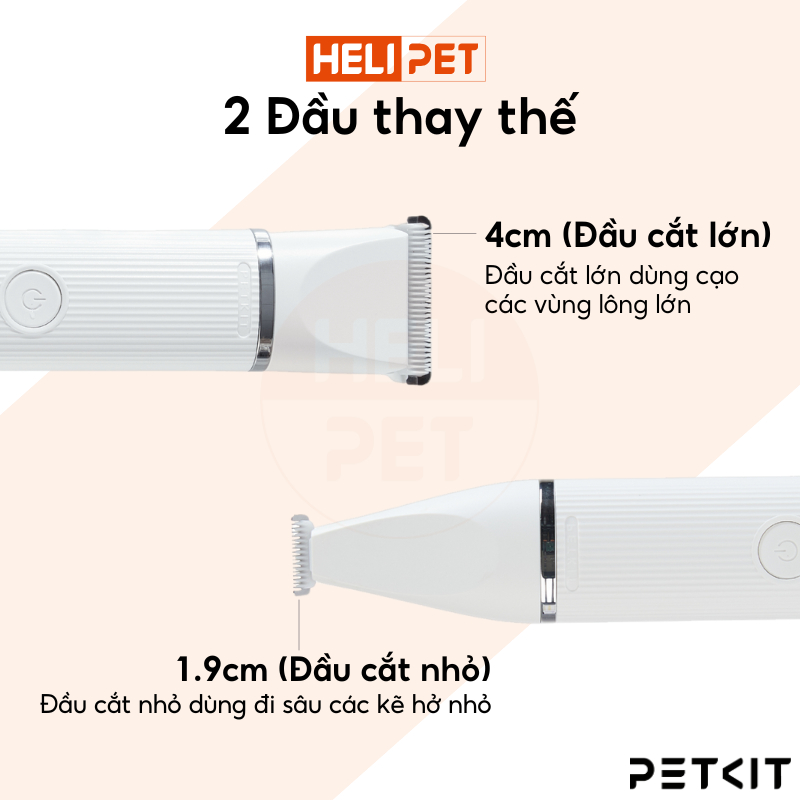 Ảnh Đầu Thay Thế Tông Đơ Cắt Tỉa Lông Thú Cưng PETKIT 2in1 Pro - HeLiPet 2