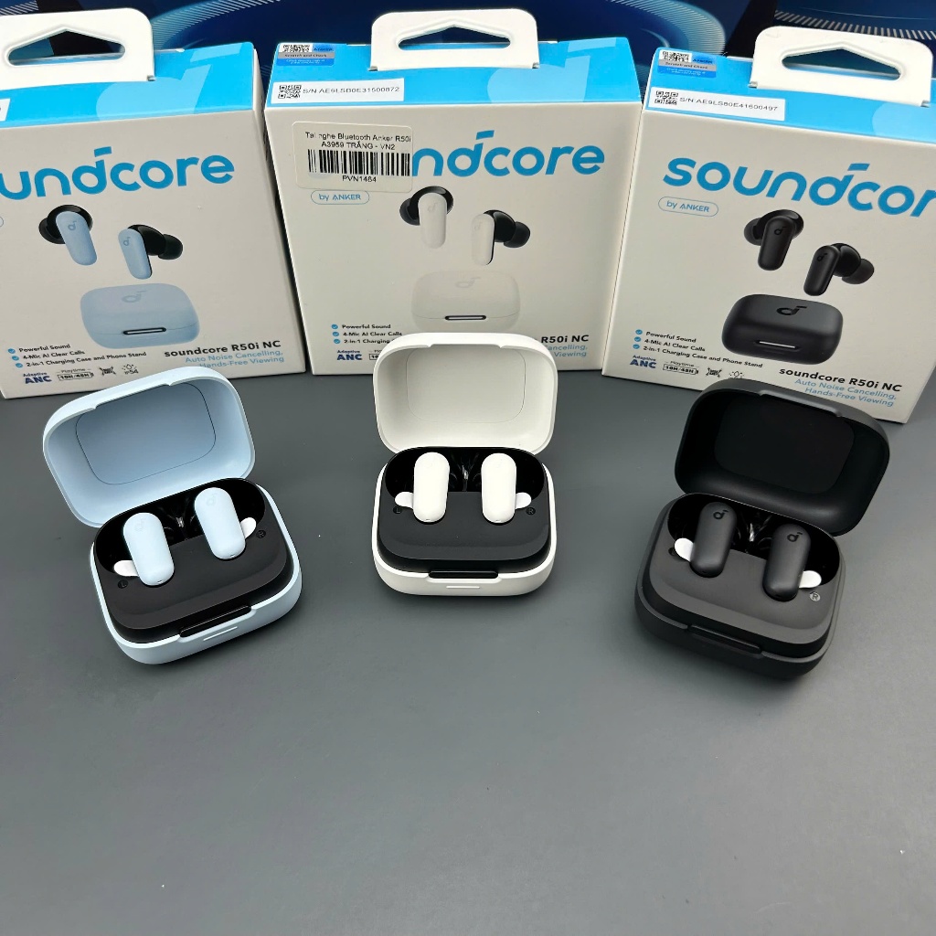 Tai Nghe Bluetooth TWS SoundCore R50i NC (P30i) By Anker, BT 5.3, chống ồn ANC, kháng nước và bụi IP54, Nghe nhạc 45 giờ | BigBuy360 - bigbuy360.vn