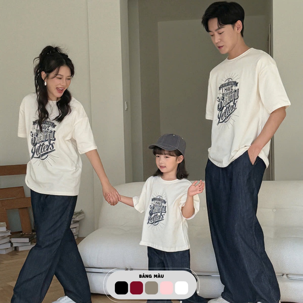 Áo Thun Gia Đình - Kết Nối Yêu Thương B615 | JJ Kids Fashion