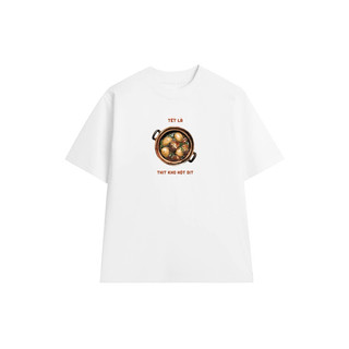 Áo Gia đình in hình Ẩm Thực món ăn ngày Tết Form rộng Unisex nam nữ Oversizr chất Cotton mềm mịn