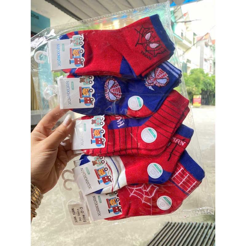 Set 5-10 Đôi Tất Hàn Cho Bé Trai, Bé Gái Chất Cotton Mềm Cực Yêu (size 0-2,3 tuổi)
