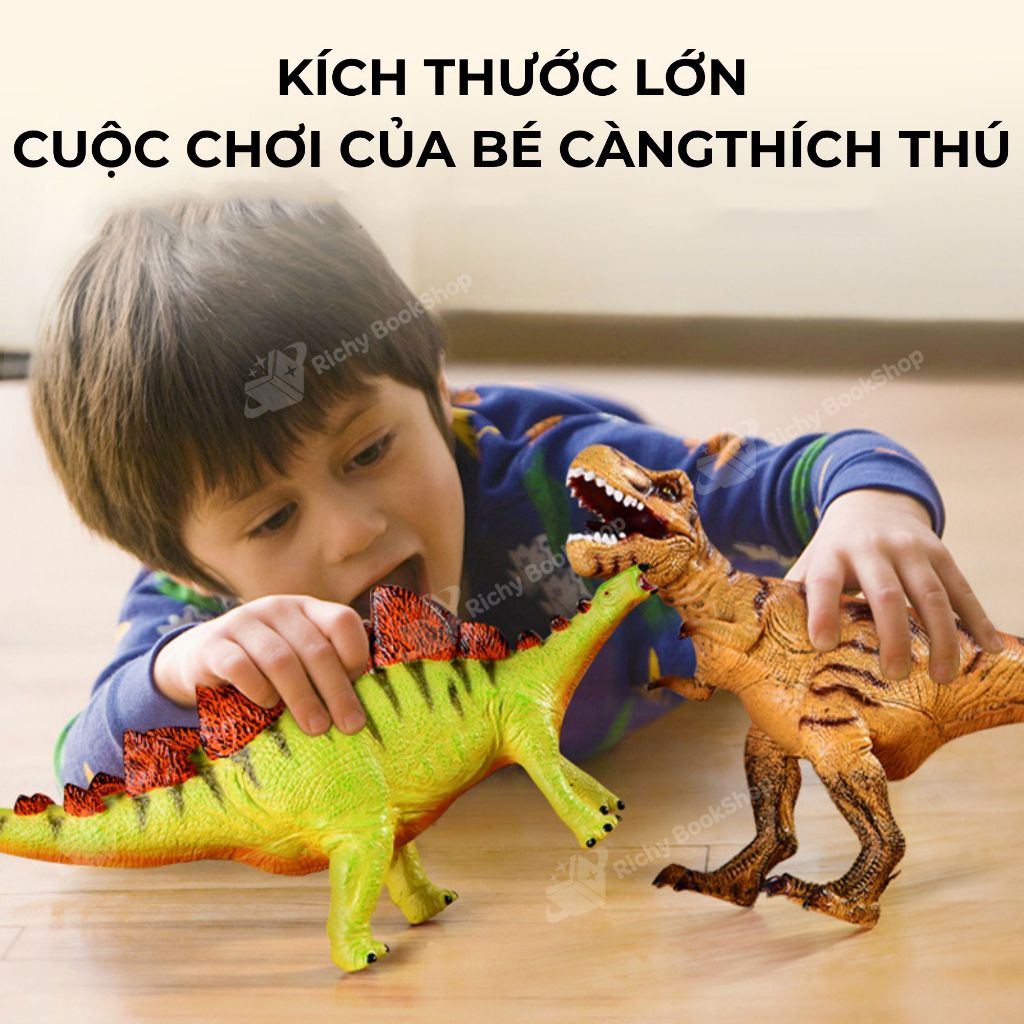 Mô Hình Khủng Long Size Lớn Cao Cấp - Tyrannosaurus Rex, Triceratops, Stegosaurus, Ankylosaurus