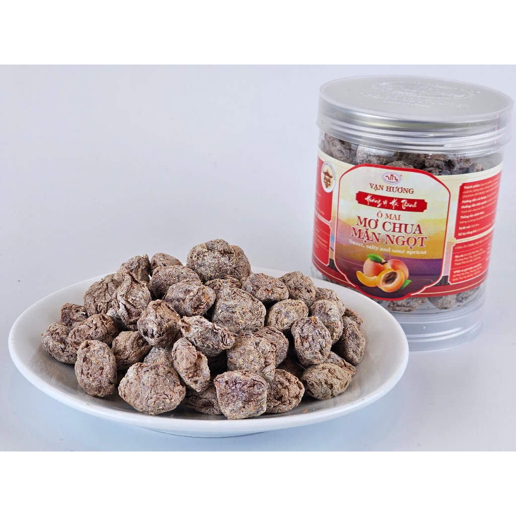 Ô Mai Mơ Chua Mặn Ngọt Vạn Hương Chuẩn Vị Truyền Thống hộp (200gr, 350gr), túi zip (100gr)