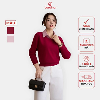 Áo nữ CARDINA chất liệu nỉ lông cừu mềm mại giữ ấm tốt phối cổ đức trẻ trung hiện đại năng động 4ANF01