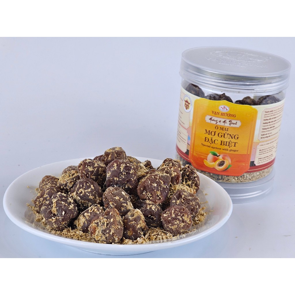 Ô Mai Mơ Gừng Đặc Biệt Vạn Hương Chuẩn Vị Truyền Thống hộp (200gr, 350gr)