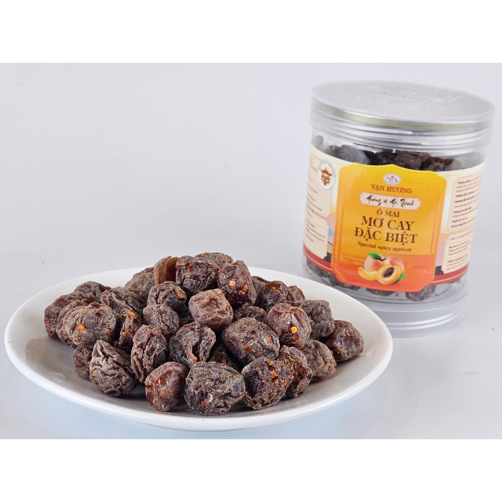 Ô Mai Mơ Cay Đặc Biệt Vạn Hương Chuẩn Vị Truyền Thống hộp (200gr, 350gr)