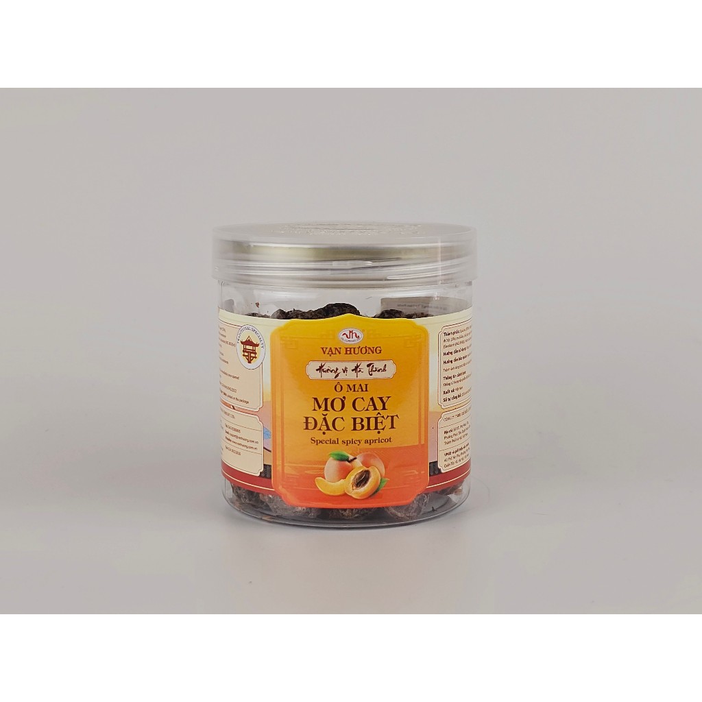 Ô Mai Mơ Cay Đặc Biệt Vạn Hương Chuẩn Vị Truyền Thống hộp (200gr, 350gr)