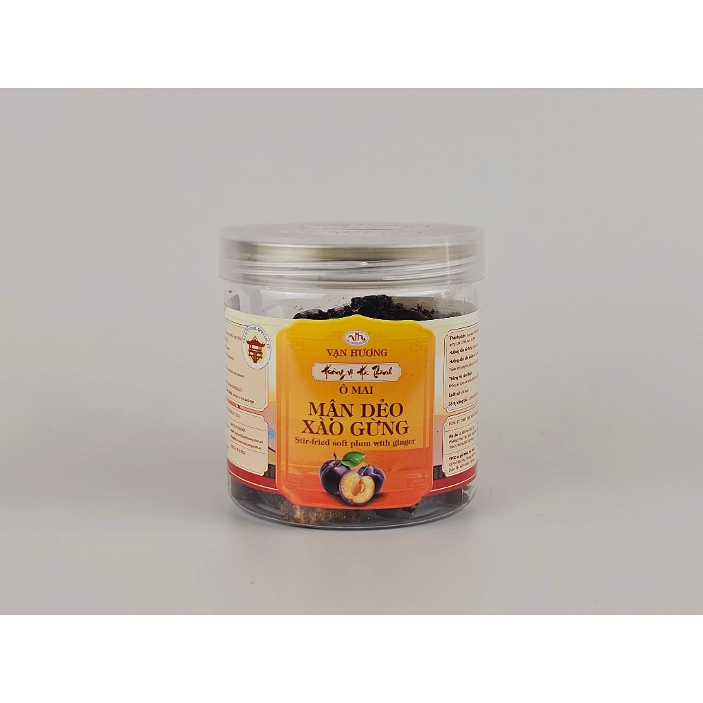 Ô Mai Mận Dẻo Xào Gừng Vạn Hương Chuẩn Vị Truyền Thống hộp (200gr, 350gr)