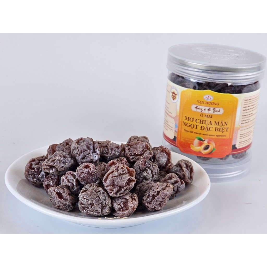 Ô Mai Mơ Chua Mặn Ngọt Đặc Biệt Vạn Hương Chuẩn Vị Truyền Thống hộp (200gr, 350gr)