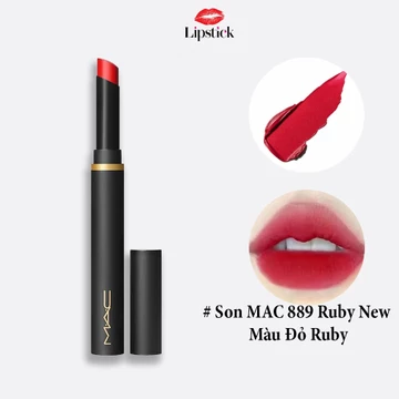 Son MAC Powder Kiss Velvet Blur Slim Stick Lipstick - 889 Ruby New Lipstick Offical Store