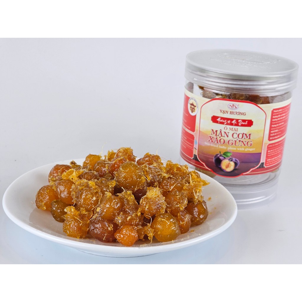 Ô Mai Mận Cơm Xào Gừng Vạn Hương Chuẩn Vị Truyền Thống hộp (200gr, 350gr)