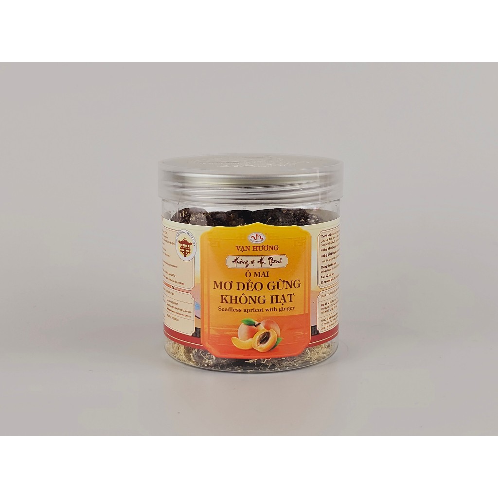 Ô Mai Mơ Dẻo Gừng Không Hạt Đặc Biệt Vạn Hương Chuẩn Vị Truyền Thống hộp (200gr, 350gr)