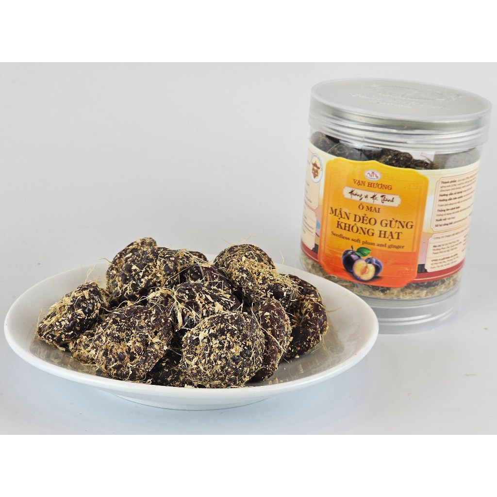 Ô Mai Mận Dẻo Gừng Không Hạt Đặc Biệt Vạn Hương Chuẩn Vị Truyền Thống hộp (200gr, 350gr)