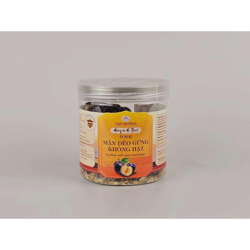 Ô Mai Mận Dẻo Gừng Không Hạt Đặc Biệt Vạn Hương Chuẩn Vị Truyền Thống hộp (200gr, 350gr)