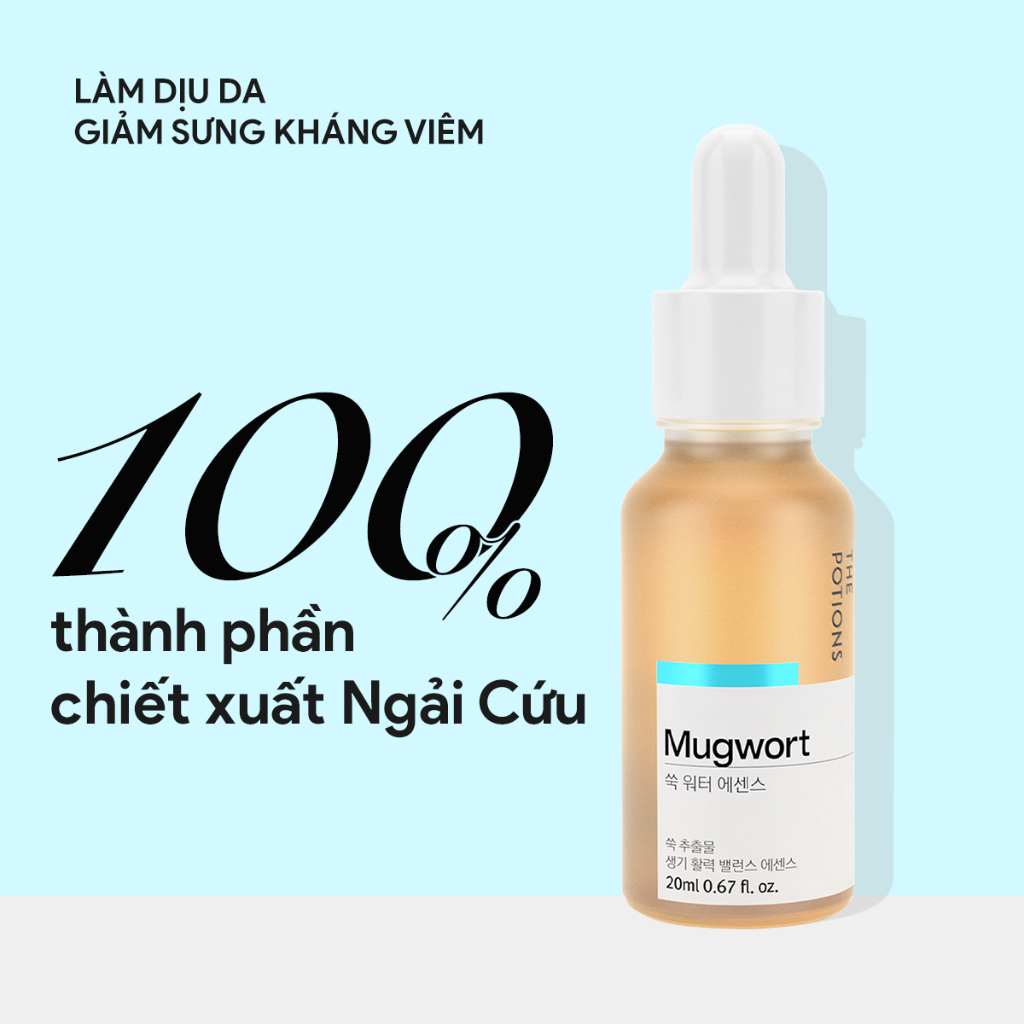 Serum Dưỡng ẩm Giảm Mụn The Potions Mugwort Water Essence 20ml Giúp Tăng Cường Sức Khỏe Cho Da