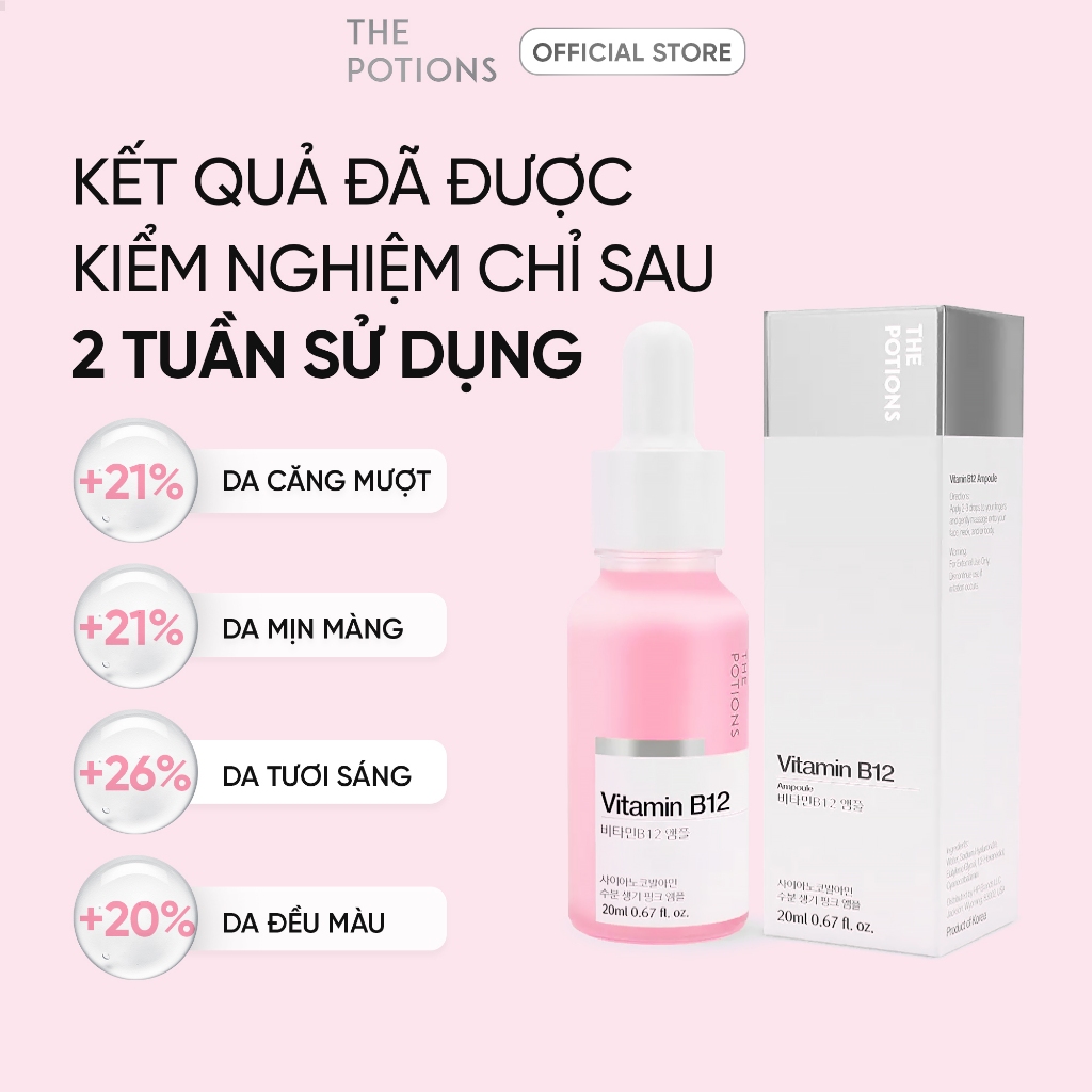 Serum Dưỡng Sáng Căng Bóng Da The Potions Vitamin B12 Ampoule 20ml