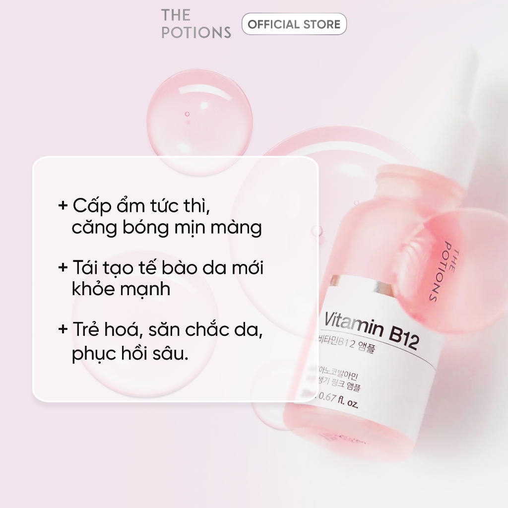 Serum Dưỡng Sáng Căng Bóng Da The Potions Vitamin B12 Ampoule 20ml