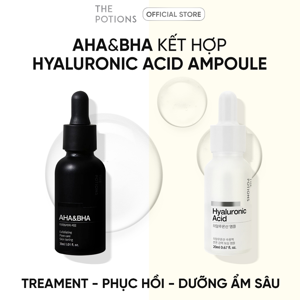 Serum Tẩy Tế Bào Chết Tái Tạo Cho Làn Da Khỏe Mịn The Potions AHA&BHA Serum 30ml