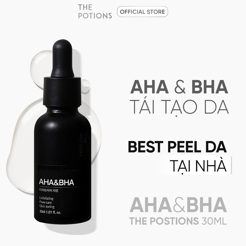 Serum Tẩy Tế Bào Chết Tái Tạo Cho Làn Da Khỏe Mịn The Potions AHA&BHA Serum 30ml