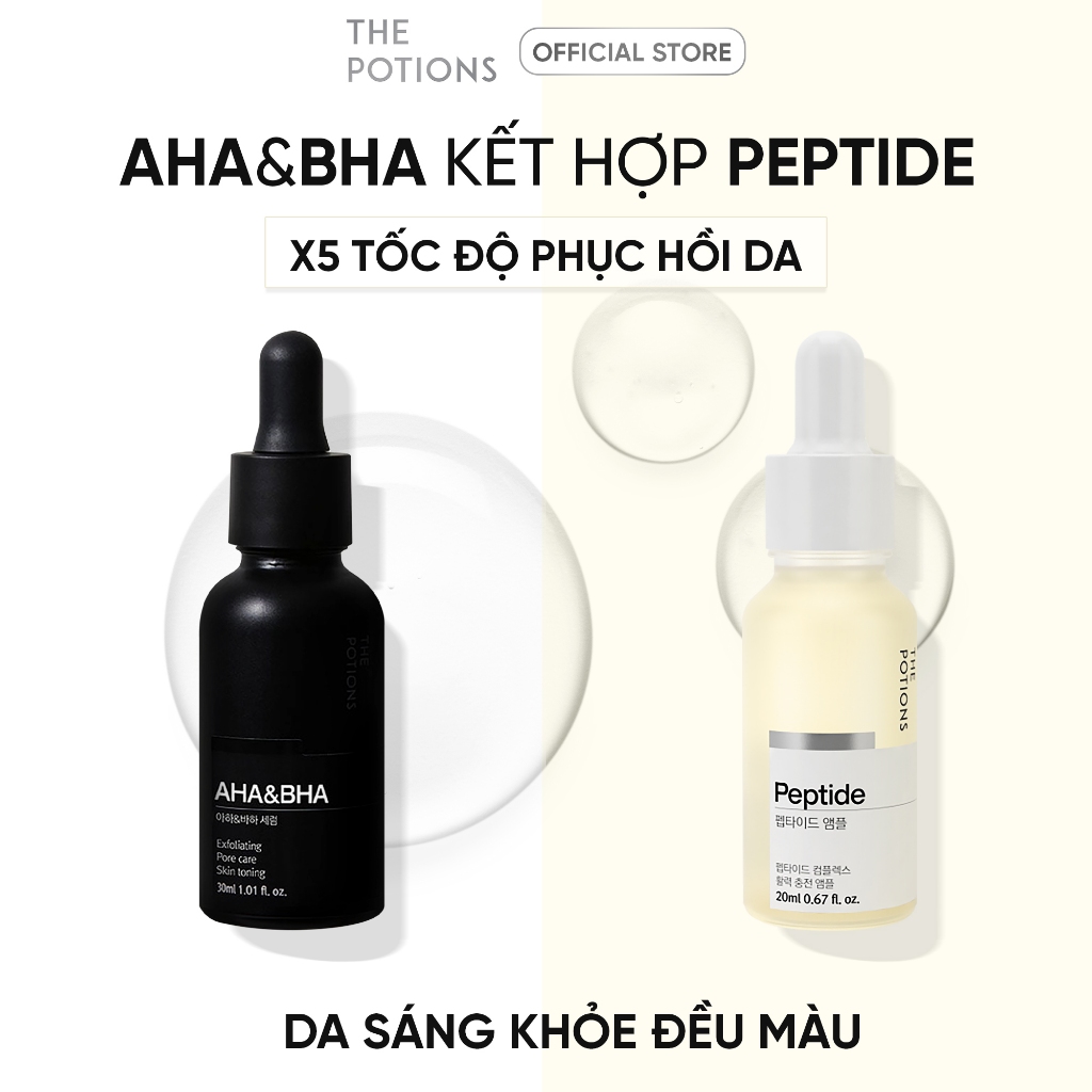 Serum Tẩy Tế Bào Chết Tái Tạo Cho Làn Da Khỏe Mịn The Potions AHA&BHA Serum 30ml